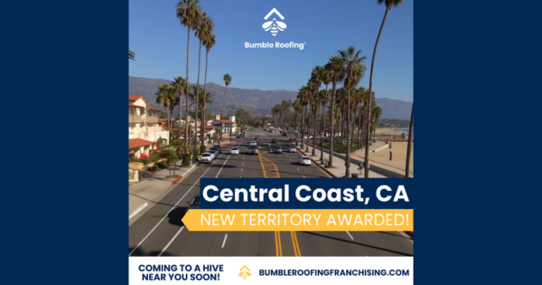 Bumble Roofing franchise Central Coast CA new territory awarded residential roofing services expansion California